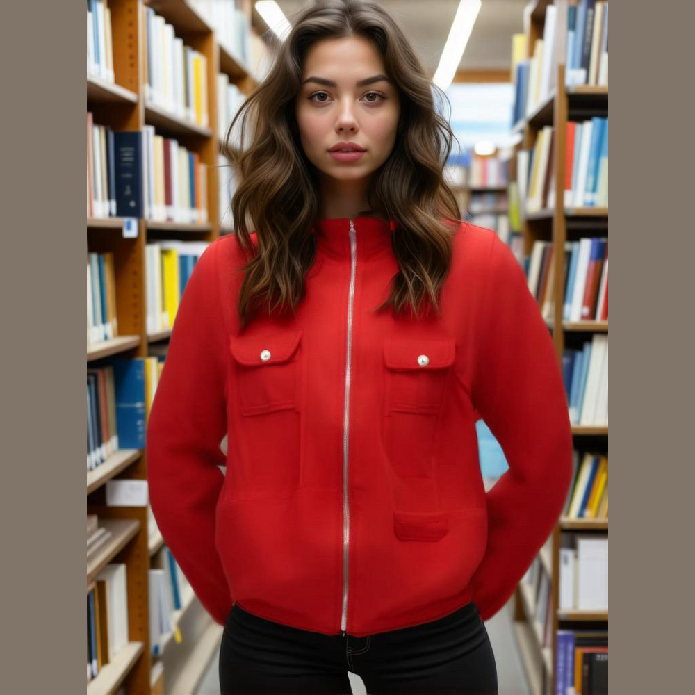 Chico's Red Utility Jacket - Picture 11 of 11